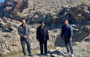 بازدید فرماندار شهرستان فاریاب از روند اجرای پروژه سنگی و ملاتی حوزه آبخیز پارسل فاریاب