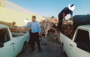 کشف و ضبط بیش از۵ تُن چوب بدون مجوز حمل در شهرستان فاریاب